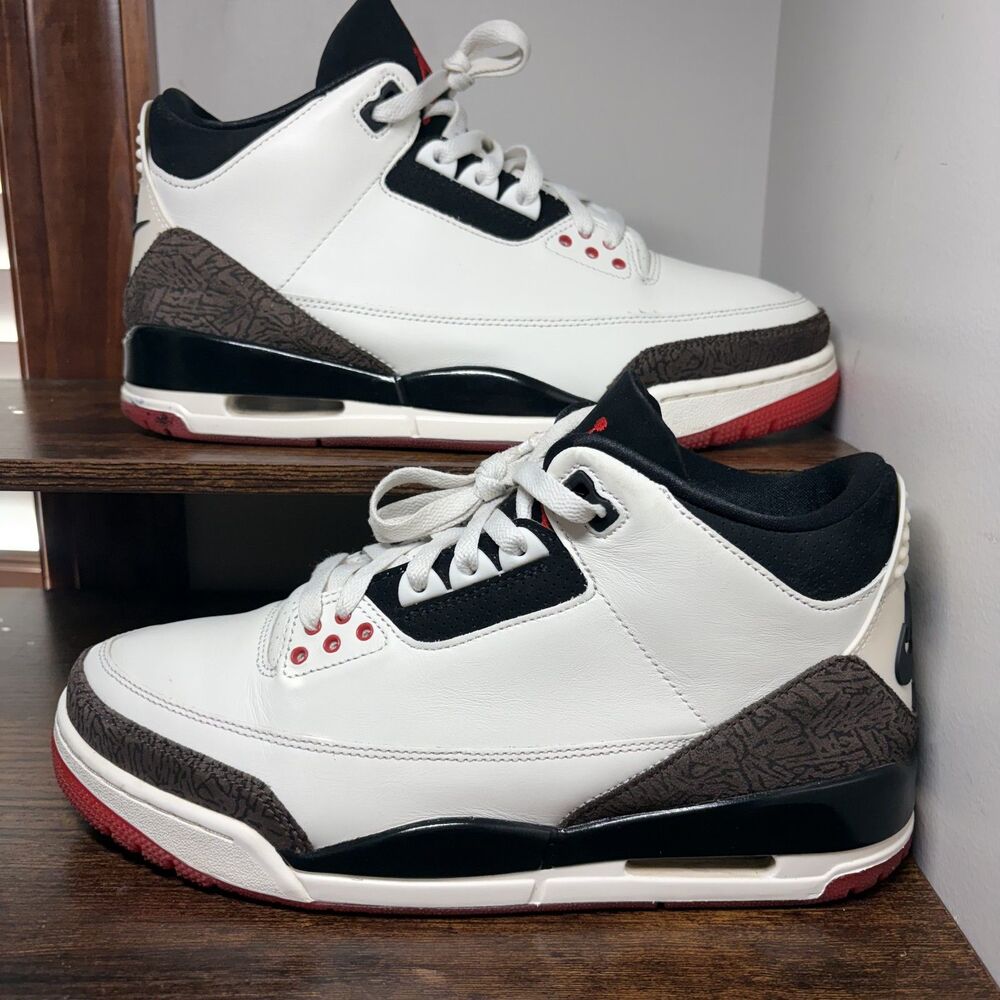 Air Jordan 3 Retro World's Best Dad IF4396-103 Sail Red Sneakers Mens 10